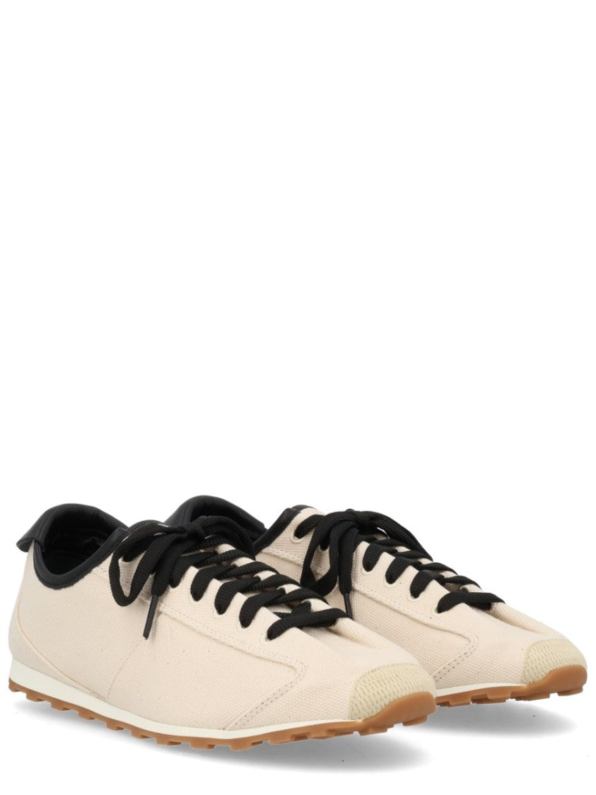 Jacquemus Beige Low-Profile Lamb Leather Sneakers