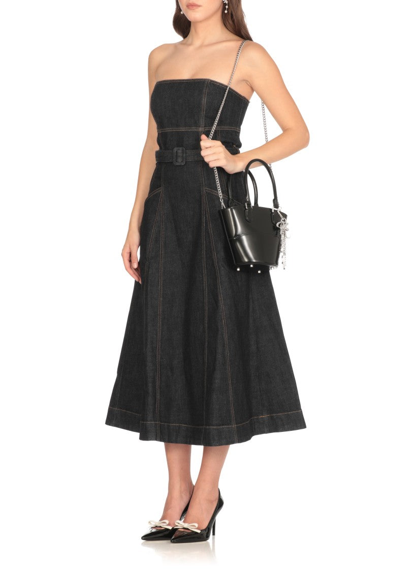 Self-Portrait Leather Shopping Bag