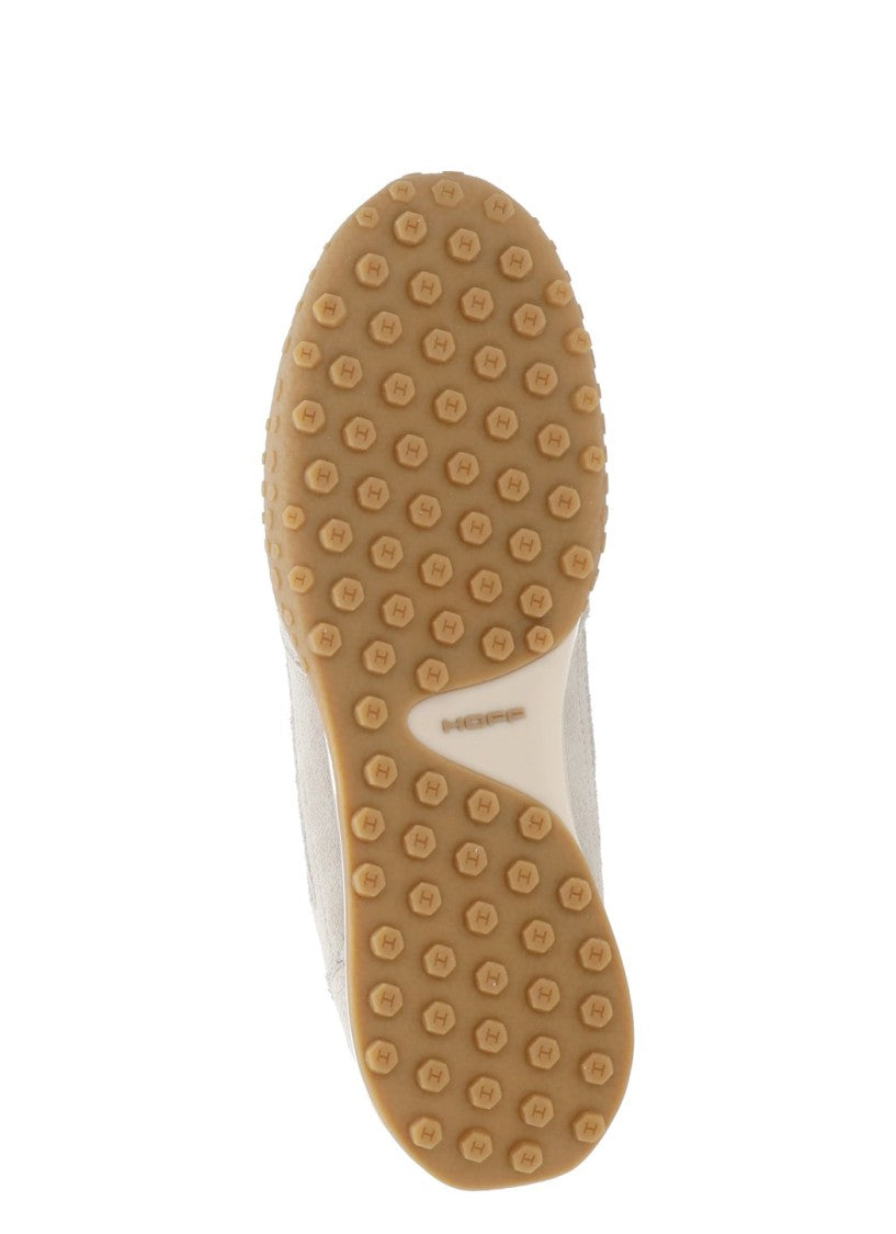 Hoff Beige Retro-Inspired Textured Grip Suede Sneakers