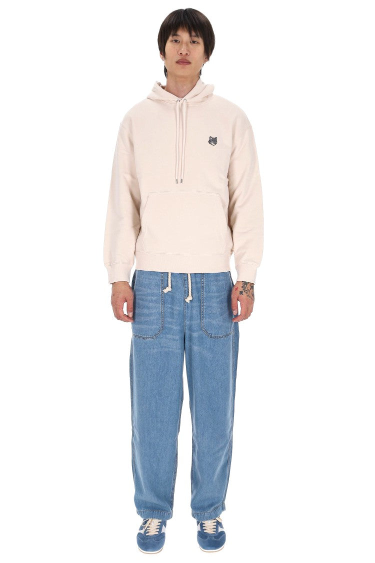 Maison Kitsuné Grey Fox Head Regular Fit Cotton Hoodie