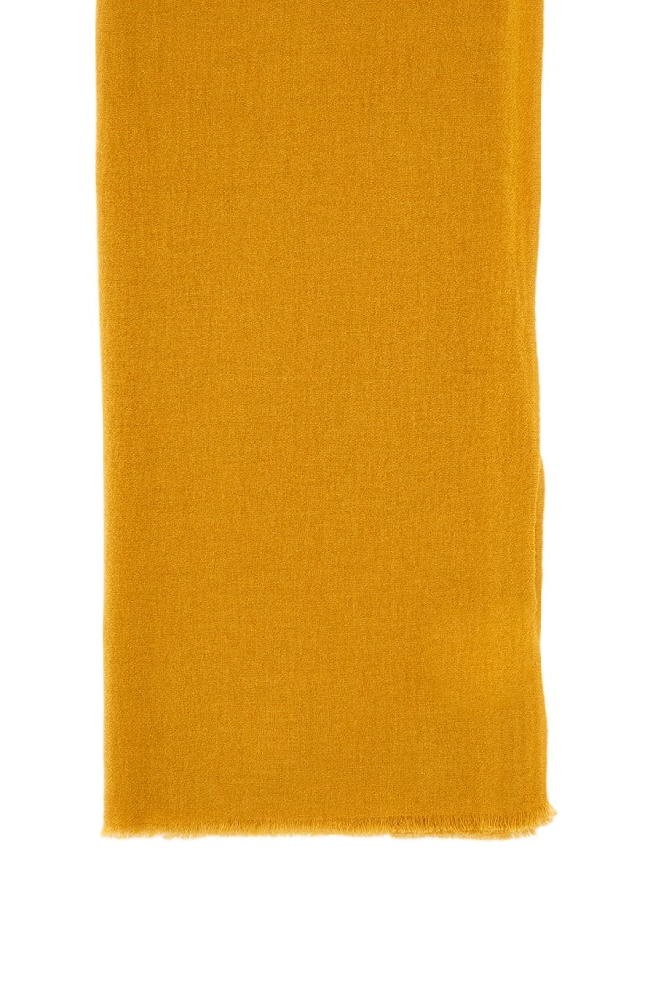 19Andreas47 Rectangular Cashmere Scarf With Raw Cut Edge