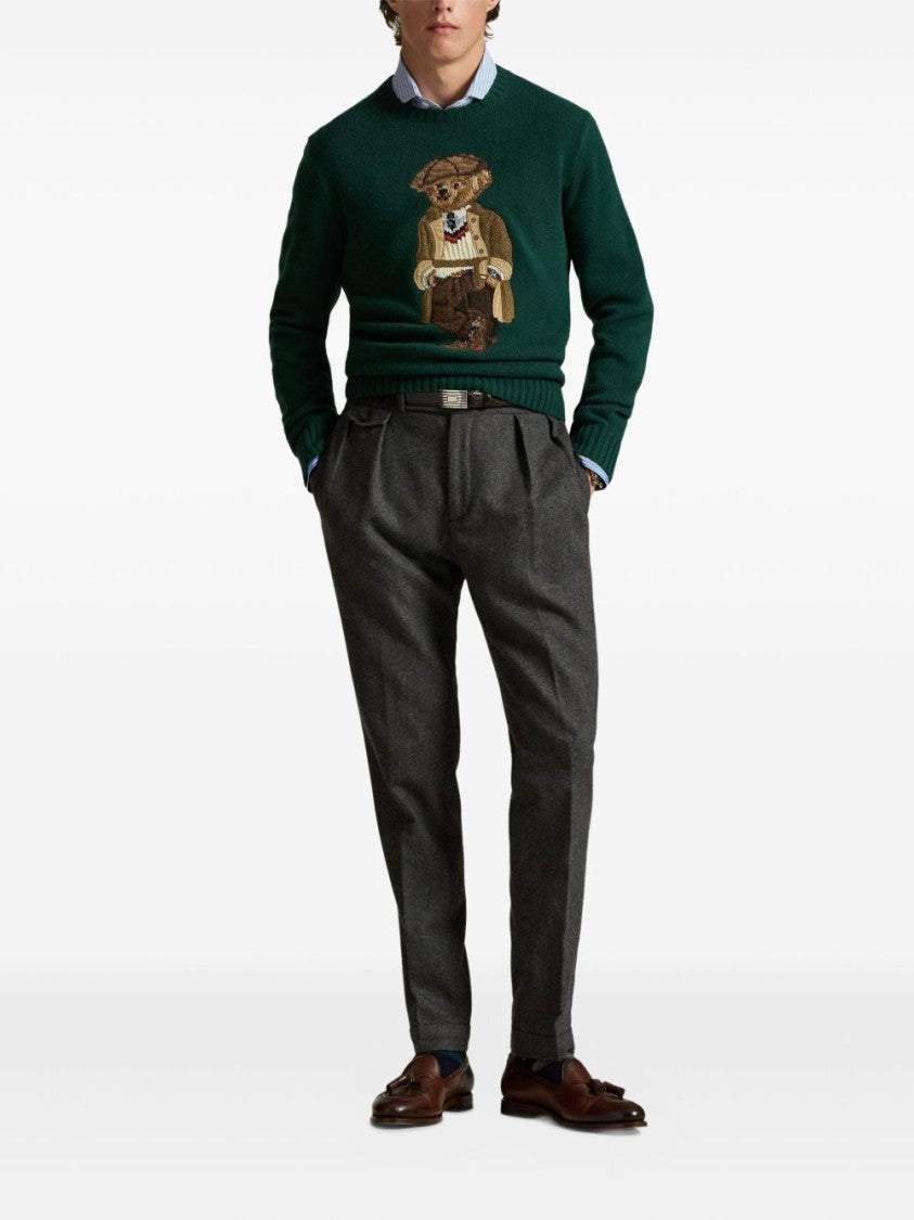 Polo Ralph Lauren Embroidered Deep Green Knit Sweater