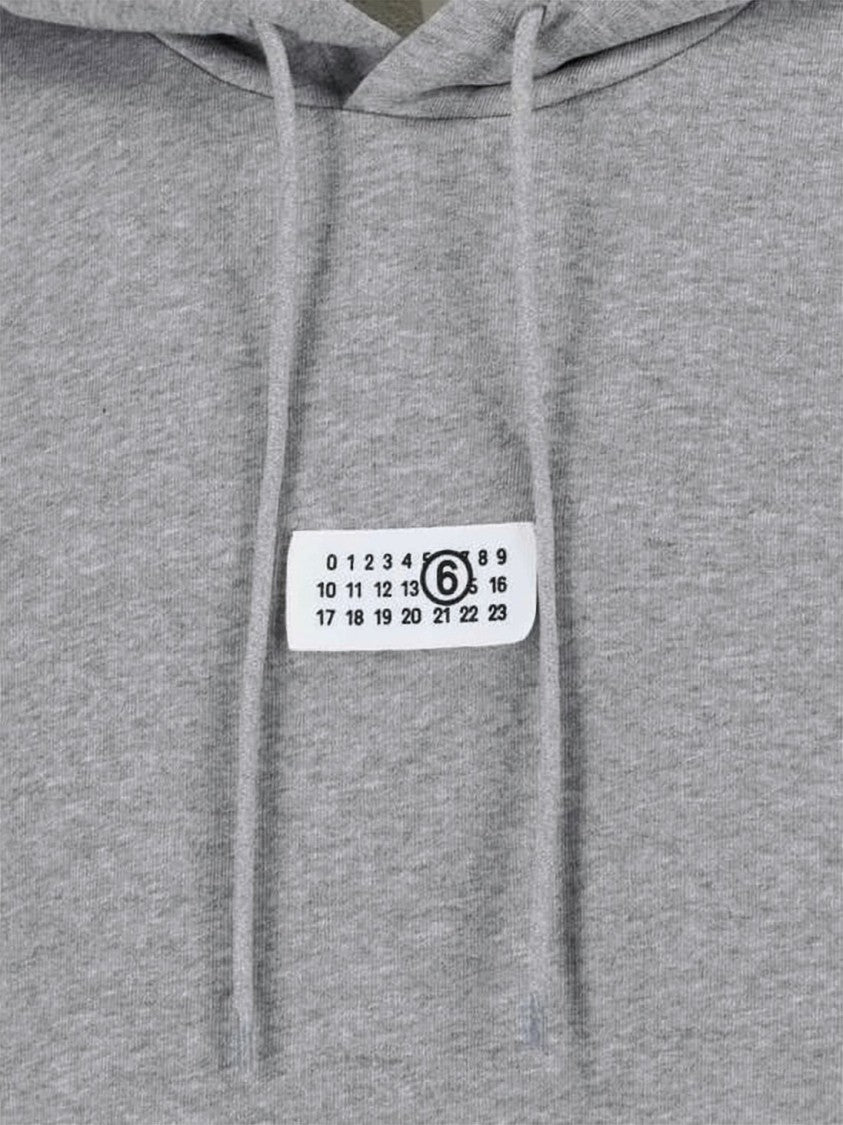 Mm6 By Maison Margiela Pullover Hoodie With Distinctive Rectangular Logo Patch