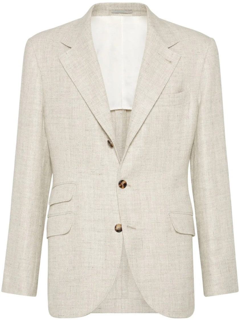Brunello Cucinelli Deconstructed Jacket With Notched Lapels