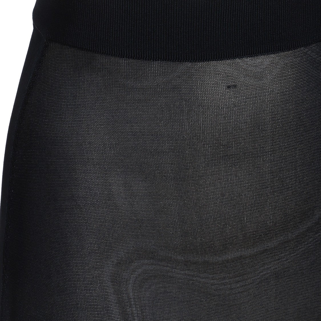Saint Laurent Transparent Blue Viscose Midi Skirt With Fitted Silhouette