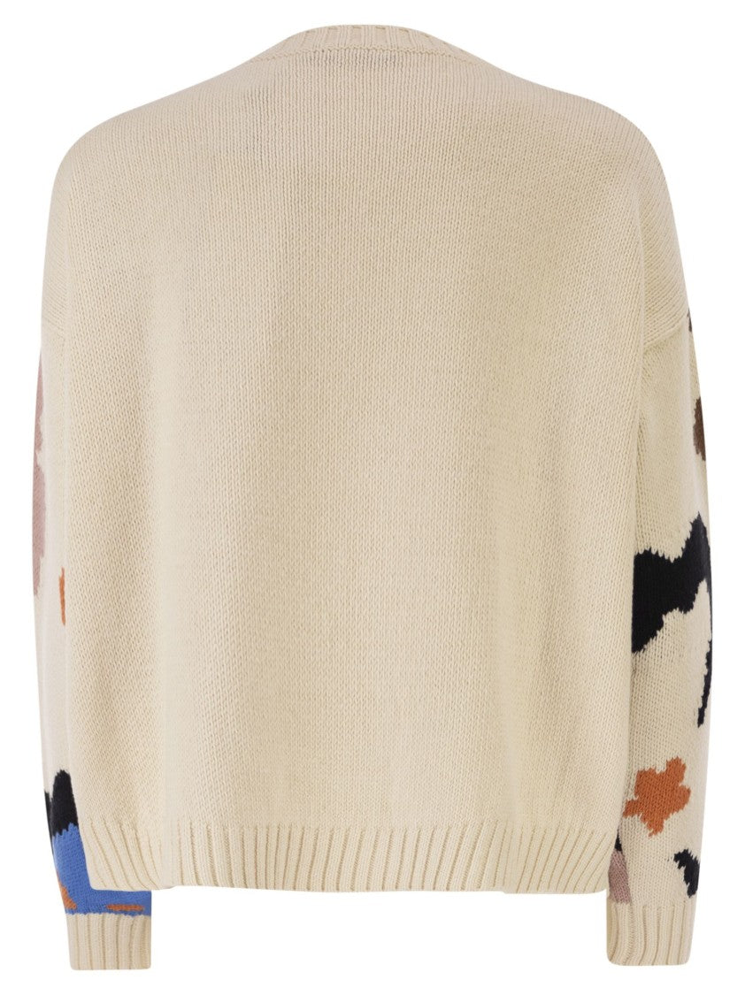 Max Mara Wkdcelebre - Patterned Cotton Crew Neck