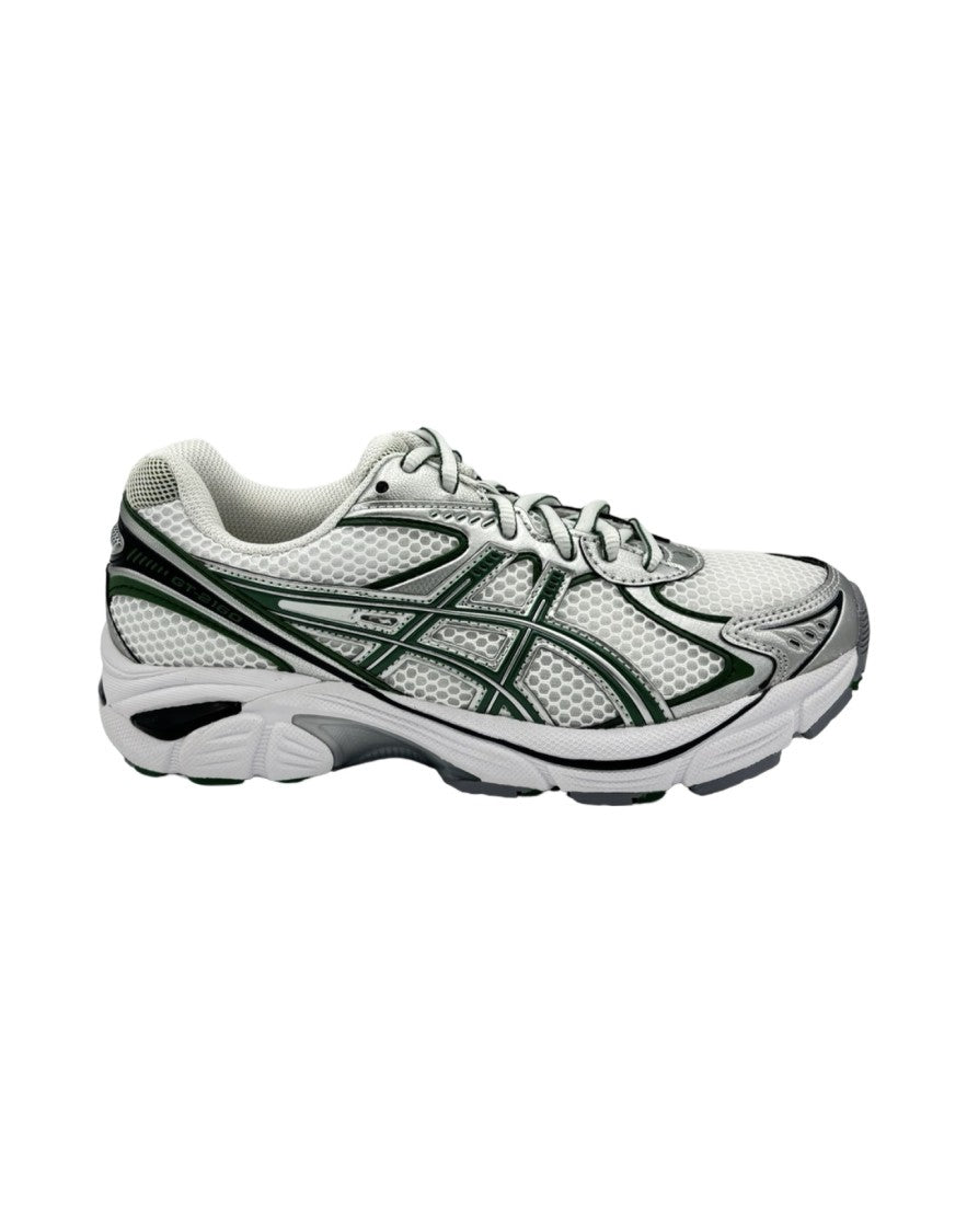 Asics Breathable Mesh Athletic Sneakers With Green Accents