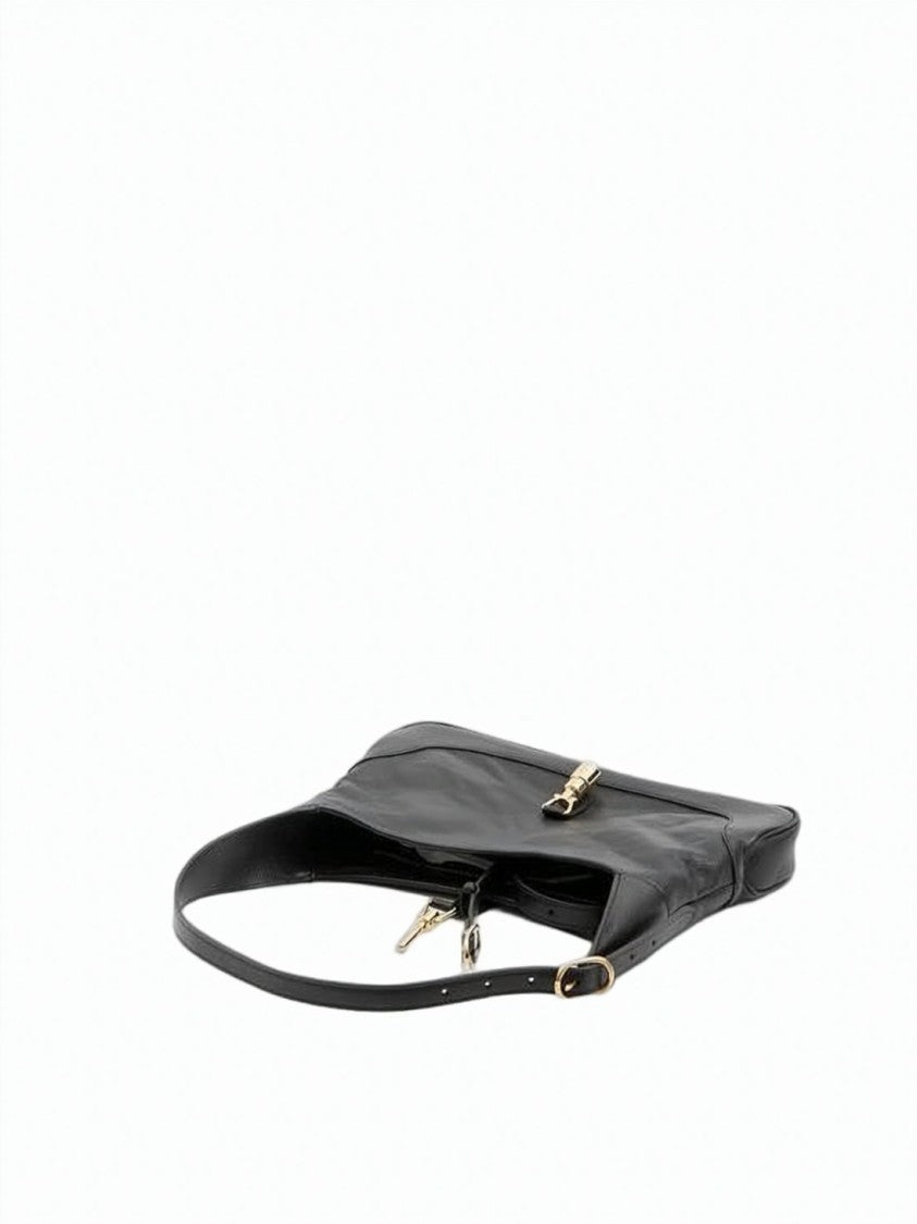 Gucci Medium Shoulder Bag In Smooth Black Cowhide