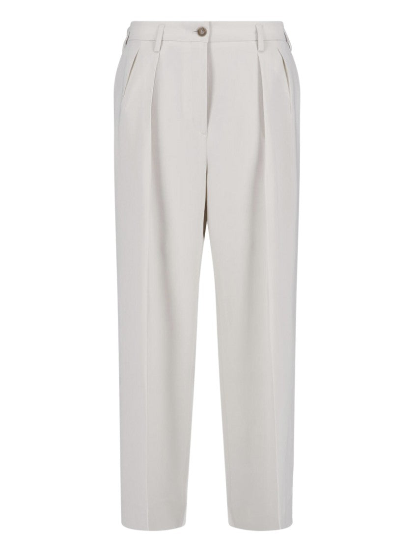 Filippa K Cream Paloma Mid-Rise Wide Leg Trousers