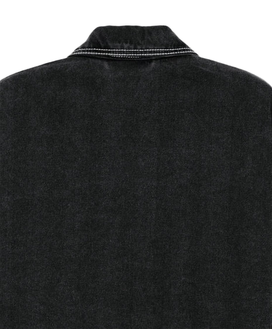 Sunnei Relaxed Fit Denim Jacket With Zipper Closure