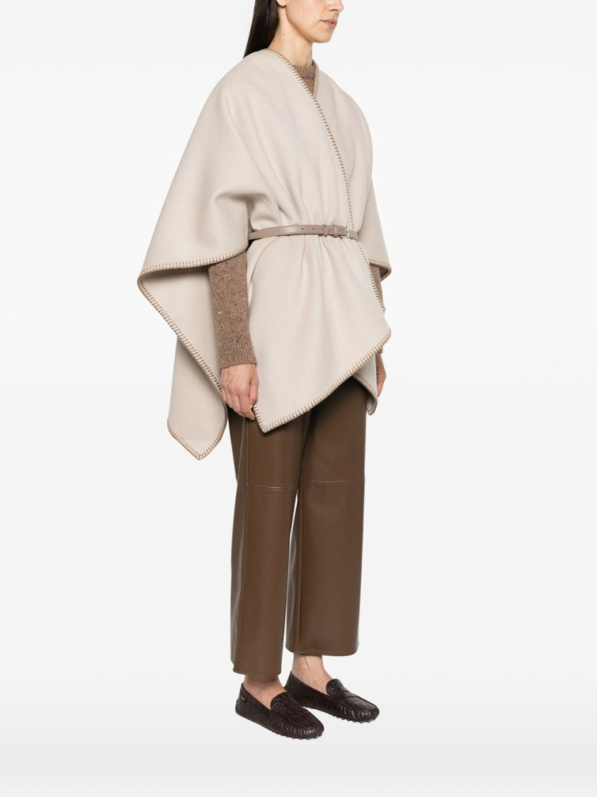 Max Mara Asymmetrical Draped Belted Coat