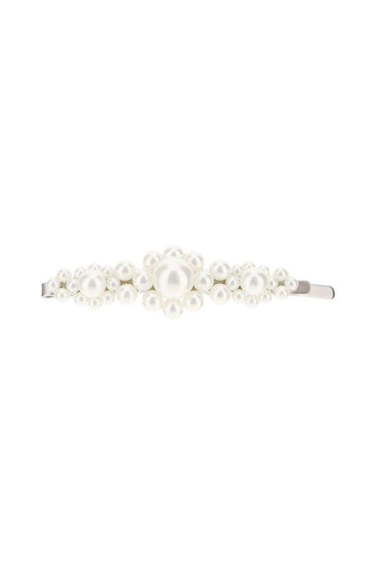 Simone Rocha Large Flower Hair Clip - Pearl - Beige