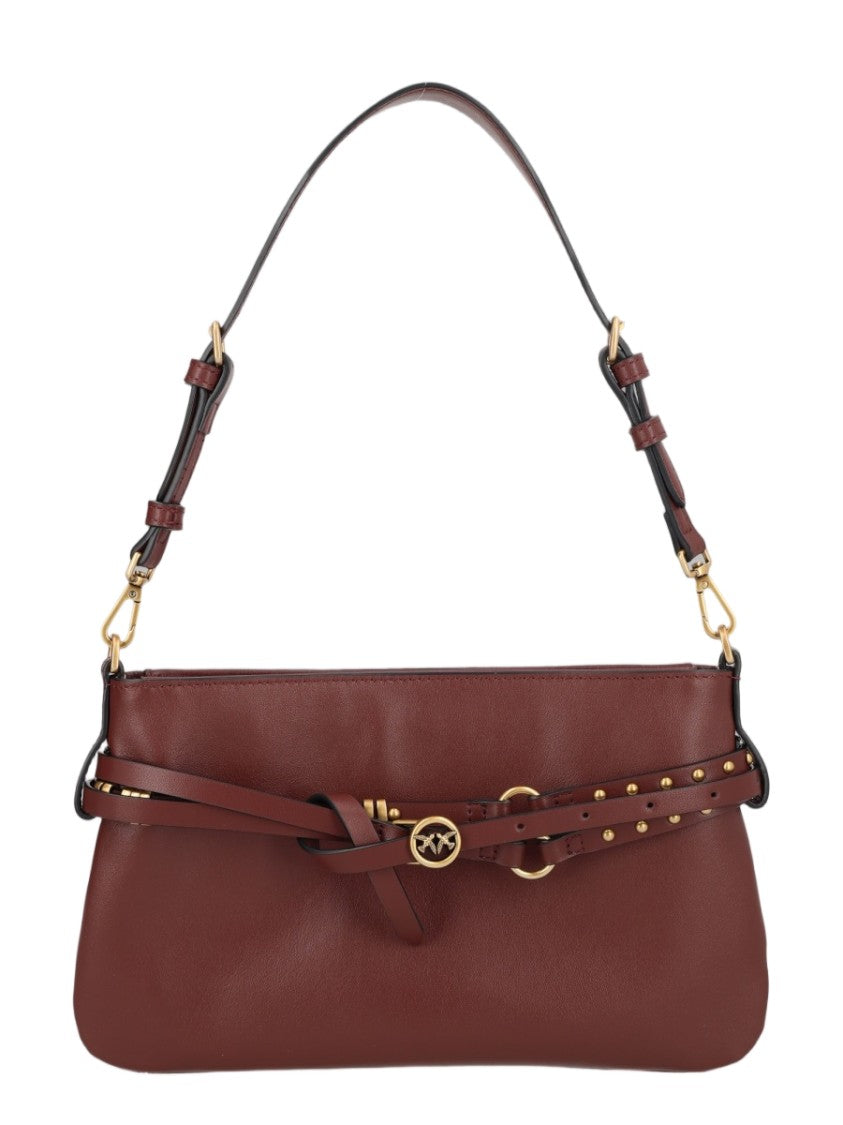 Pinko Leather Belt Mini Gold Studded Handbag