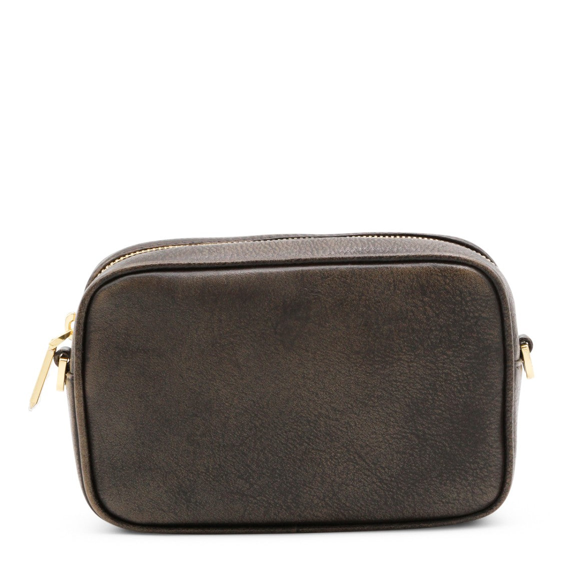 Golden Goose Textured Dark Brown Leather Crossbody Bag