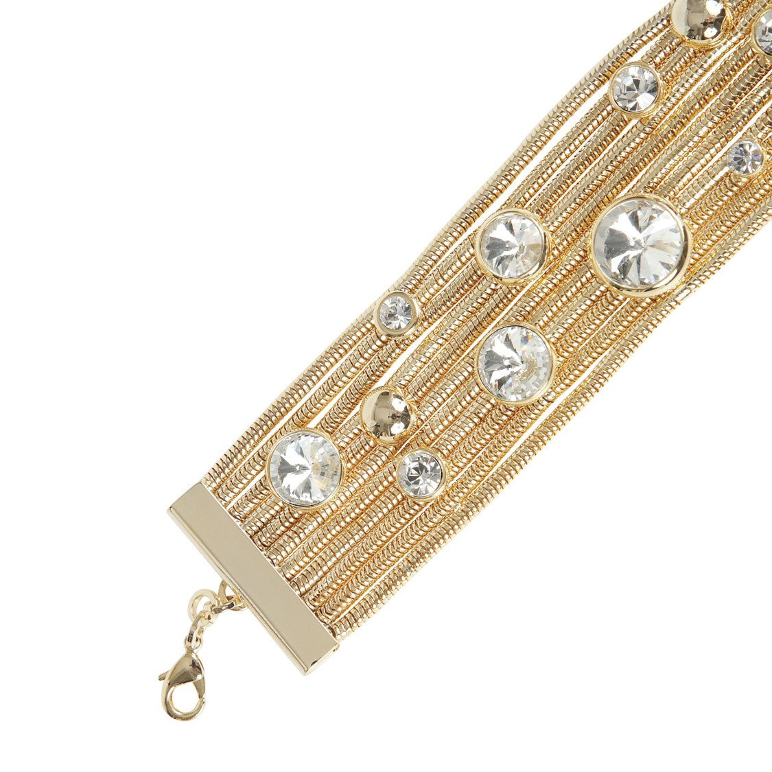 Alessandra Rich Multi-Chain Crystal Necklace