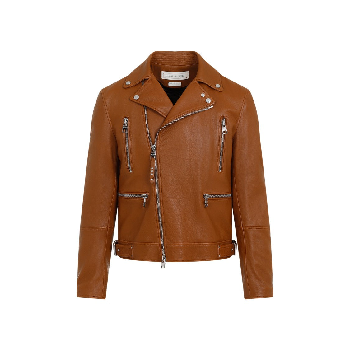 Alexander Mcqueen Essential Leather Biker Jacket