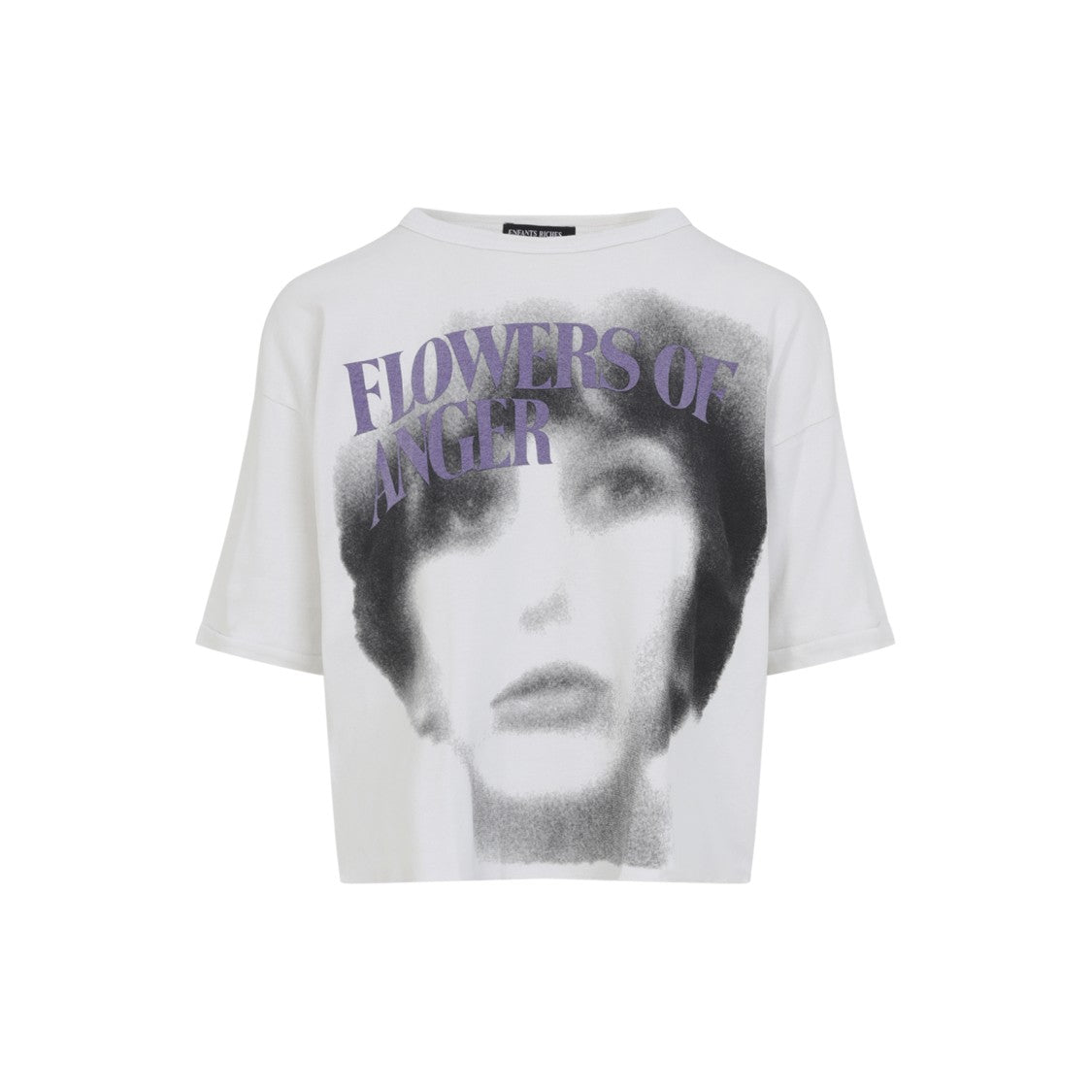 Enfants Riches Déprimés Cropped T-Shirt With Artistic Black-And-White Print