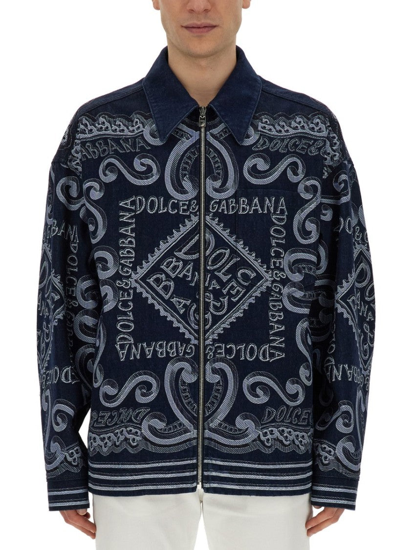 Dolce & Gabbana Navy Print Cardigan