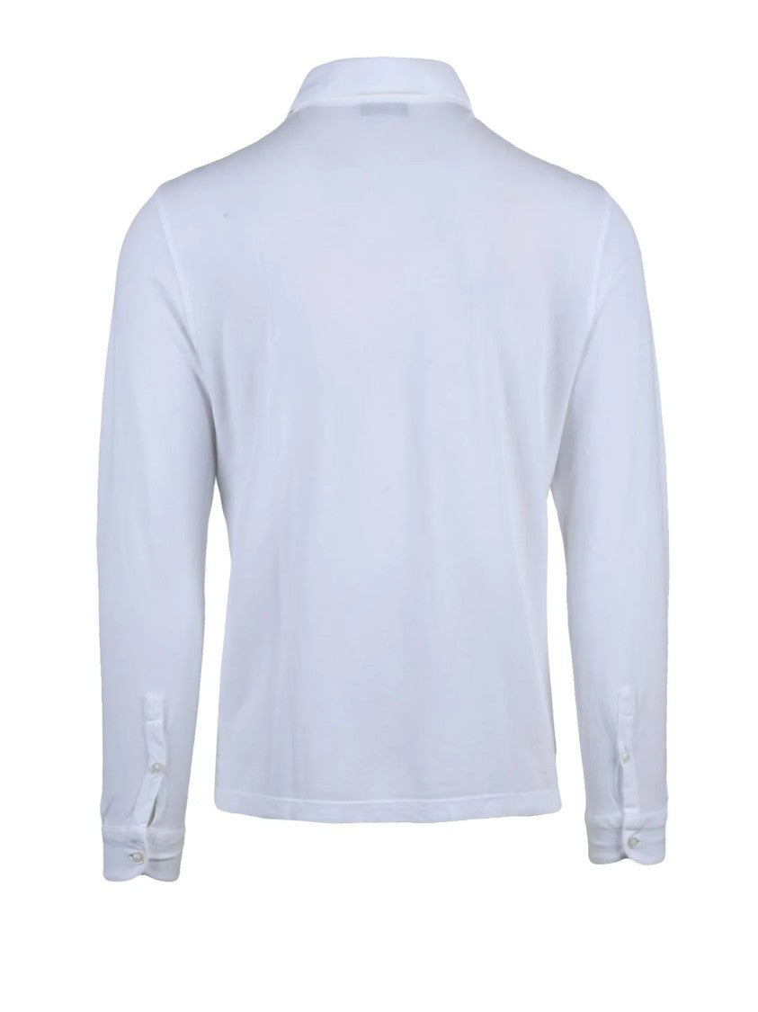 Ambrosio White Classic Cut Cotton Polo Shirt