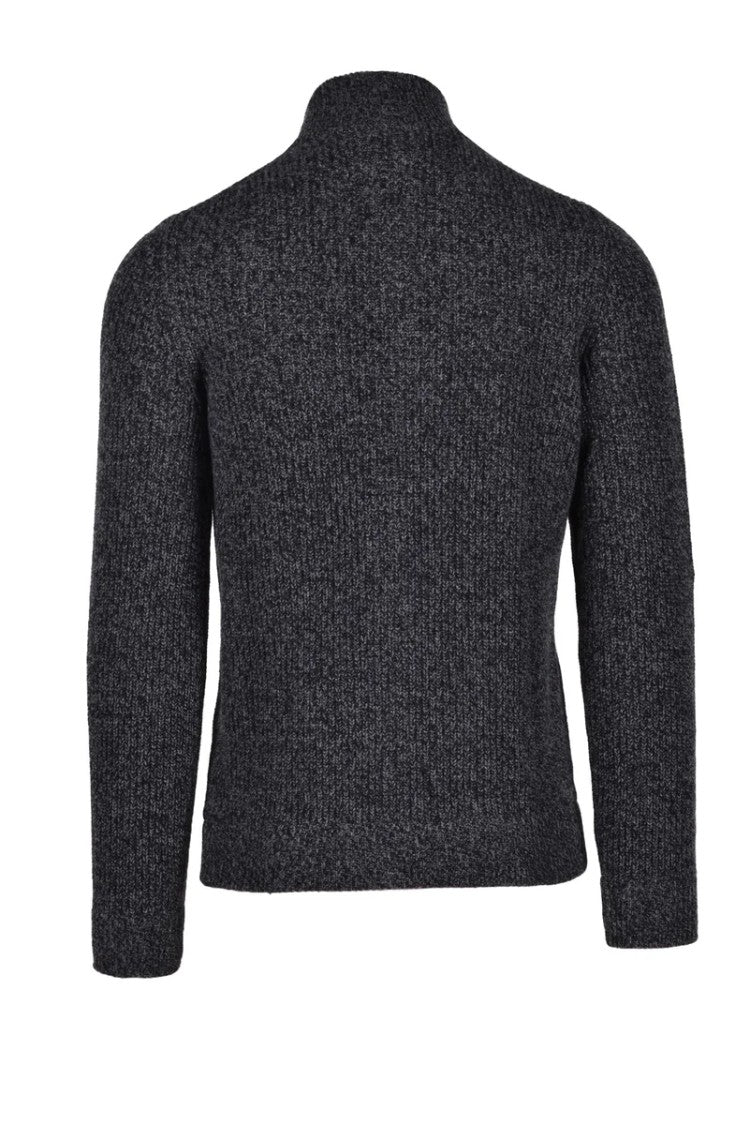Fama Merino Wool And Cashmere Cardigan - Grey
