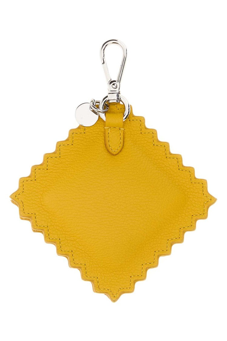 Fendi Yellow Leather Raviolo Charm