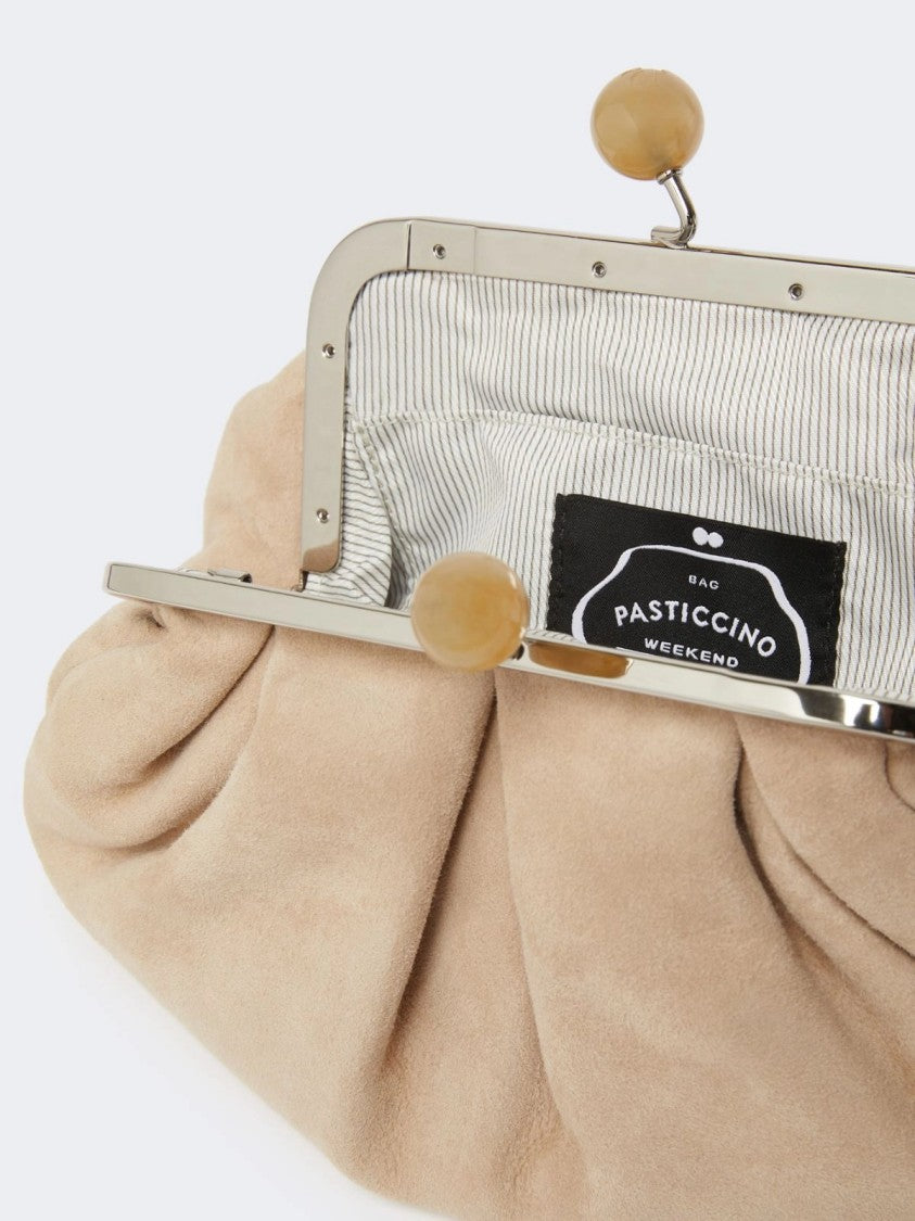 Max Mara Versatile Mustard Leather Valois Clutch