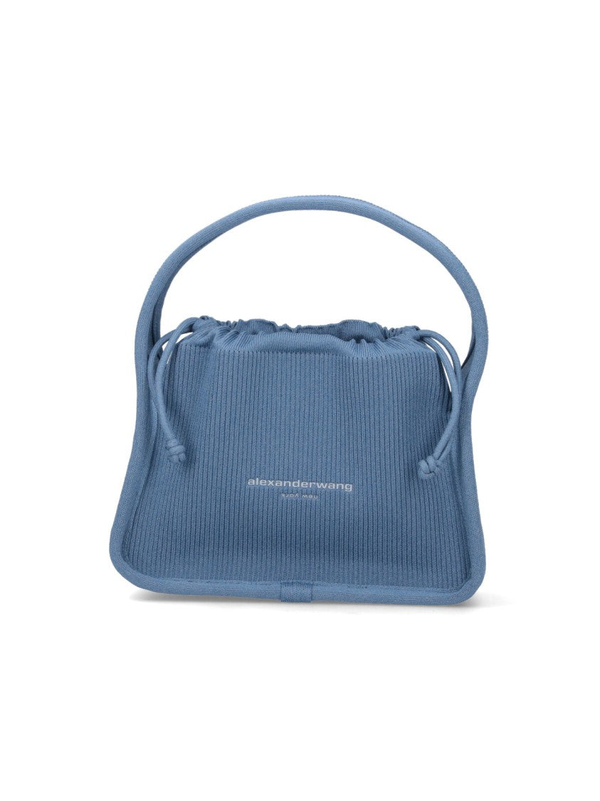 Alexander Wang "Ryan" Shoulder Bag In Blue Fabric