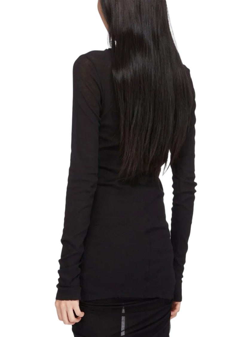 Rick Owens Black Ls T-Shirt Fitted Top