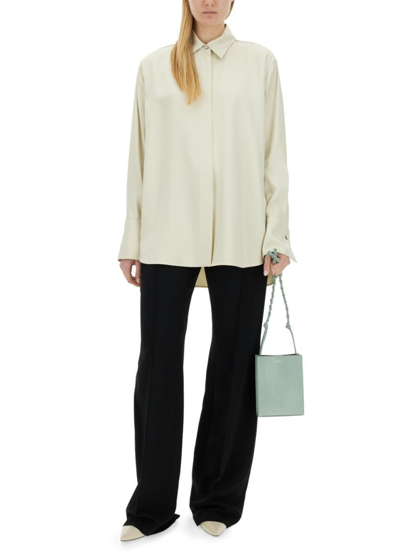 Jil Sander Long-Sleeve Regular Fit Shirt With Classic Collar