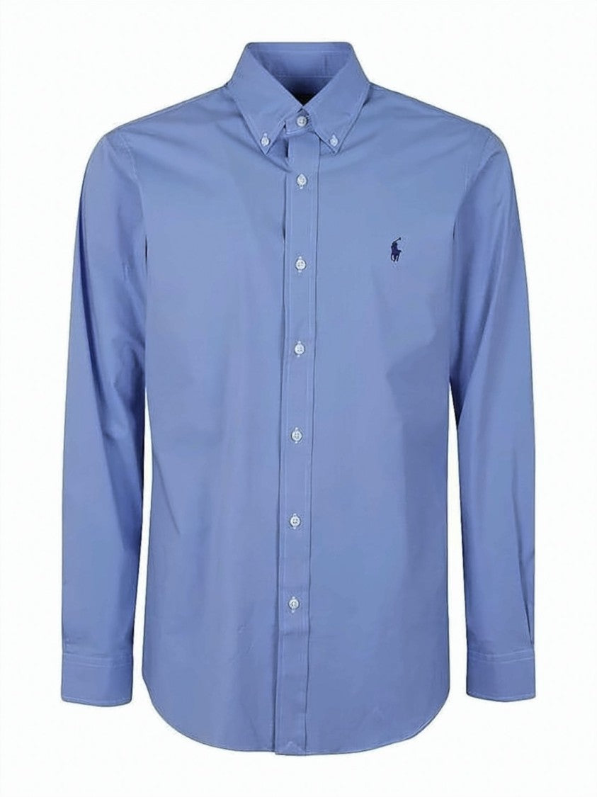 Polo Ralph Lauren Long-Sleeve Button-Up Shirt With Classic Collar And Tailored Fit