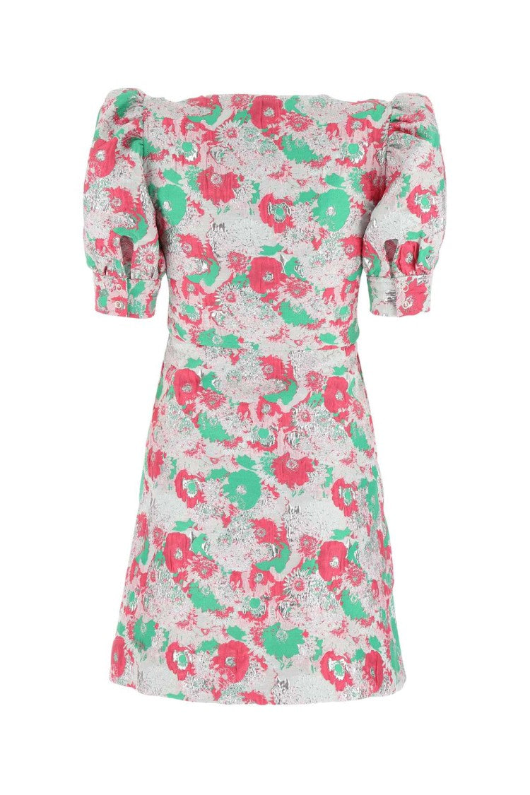 Ganni Embroidered Polyester Blend Mini Dress