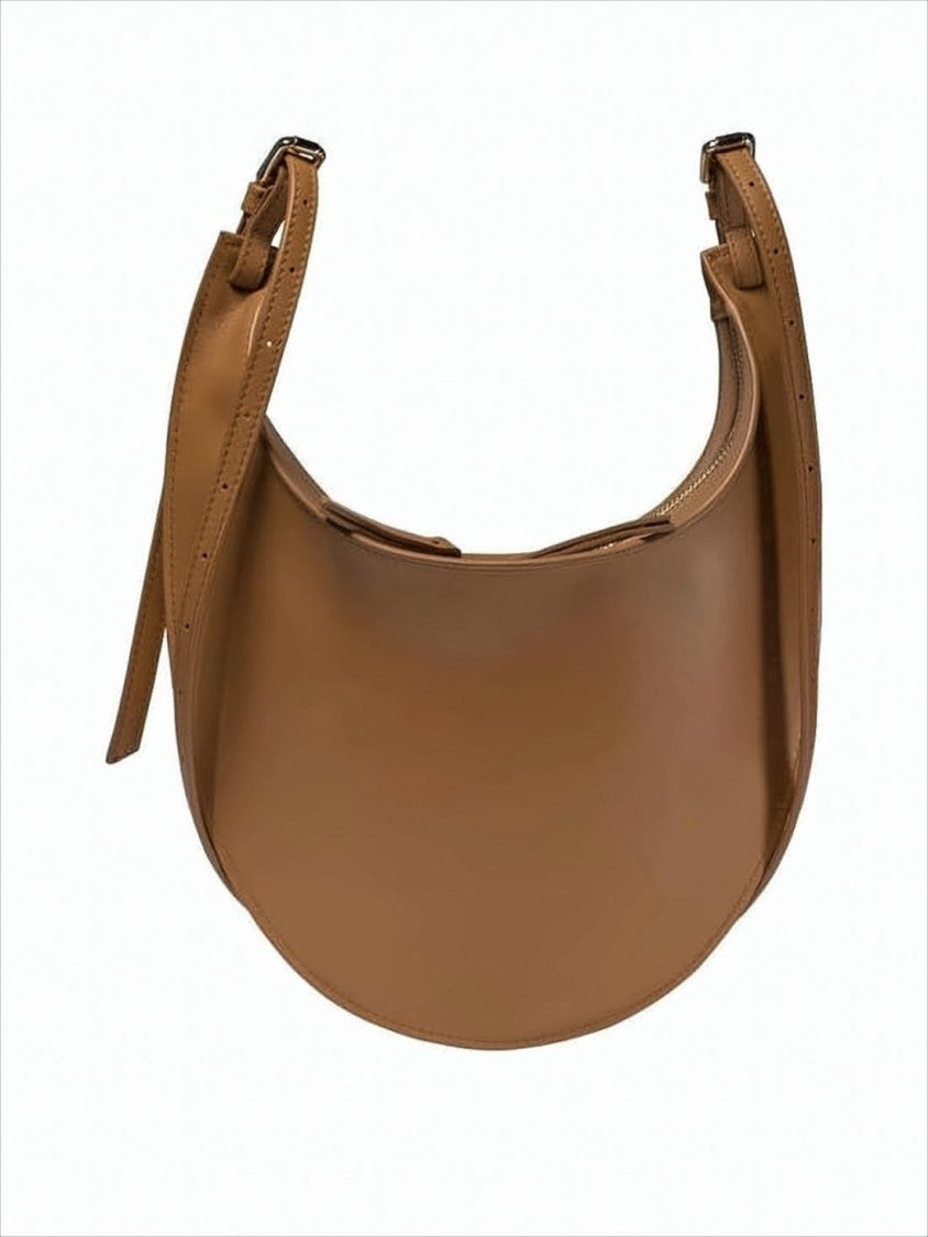 A.P.C. Crescent-Shaped Cow Leather Shoulder Bag