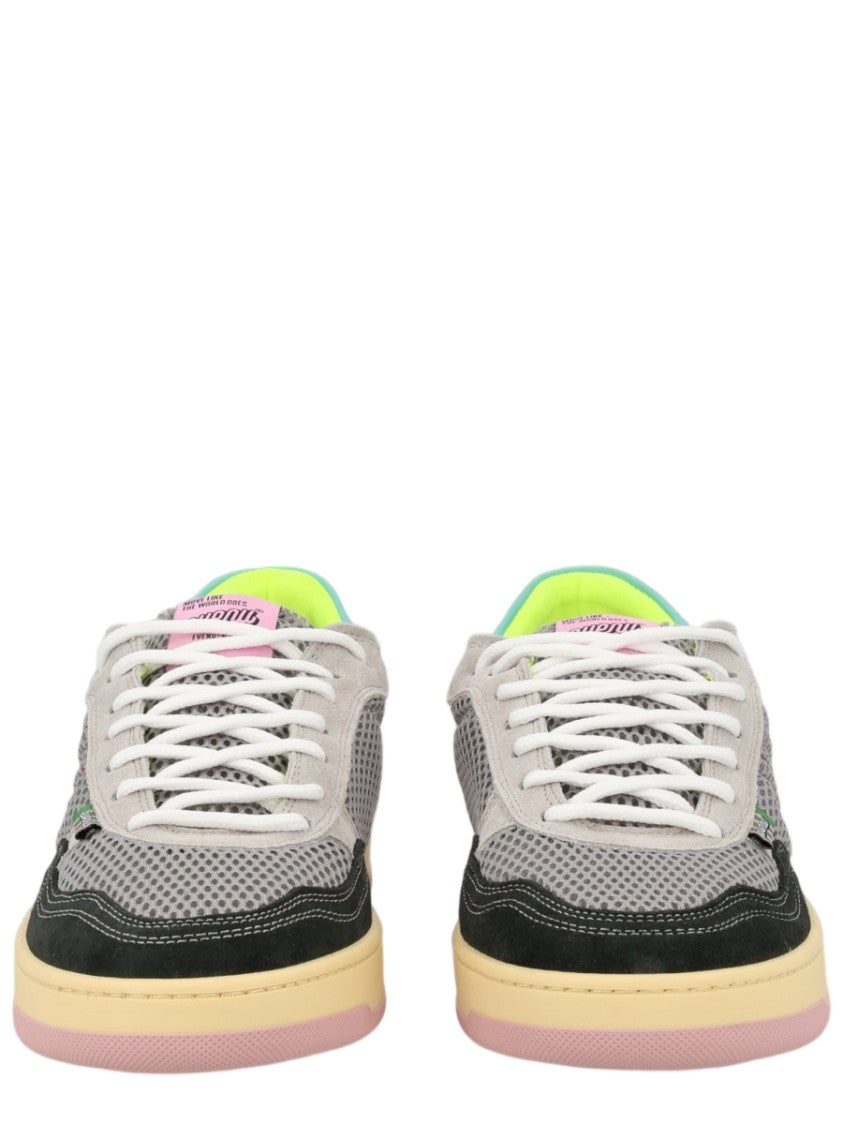 Evenu Multicolour Mesh Suede Pastel Accent Sneakers