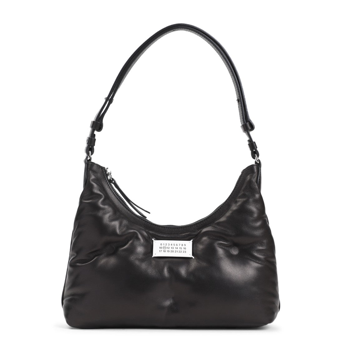 Maison Margiela Glam Slam Small Black Lamb Leather Hobo Bag