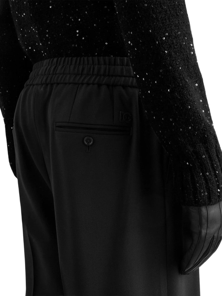 Dolce & Gabbana Stretch Wool Straight-Leg Pants
