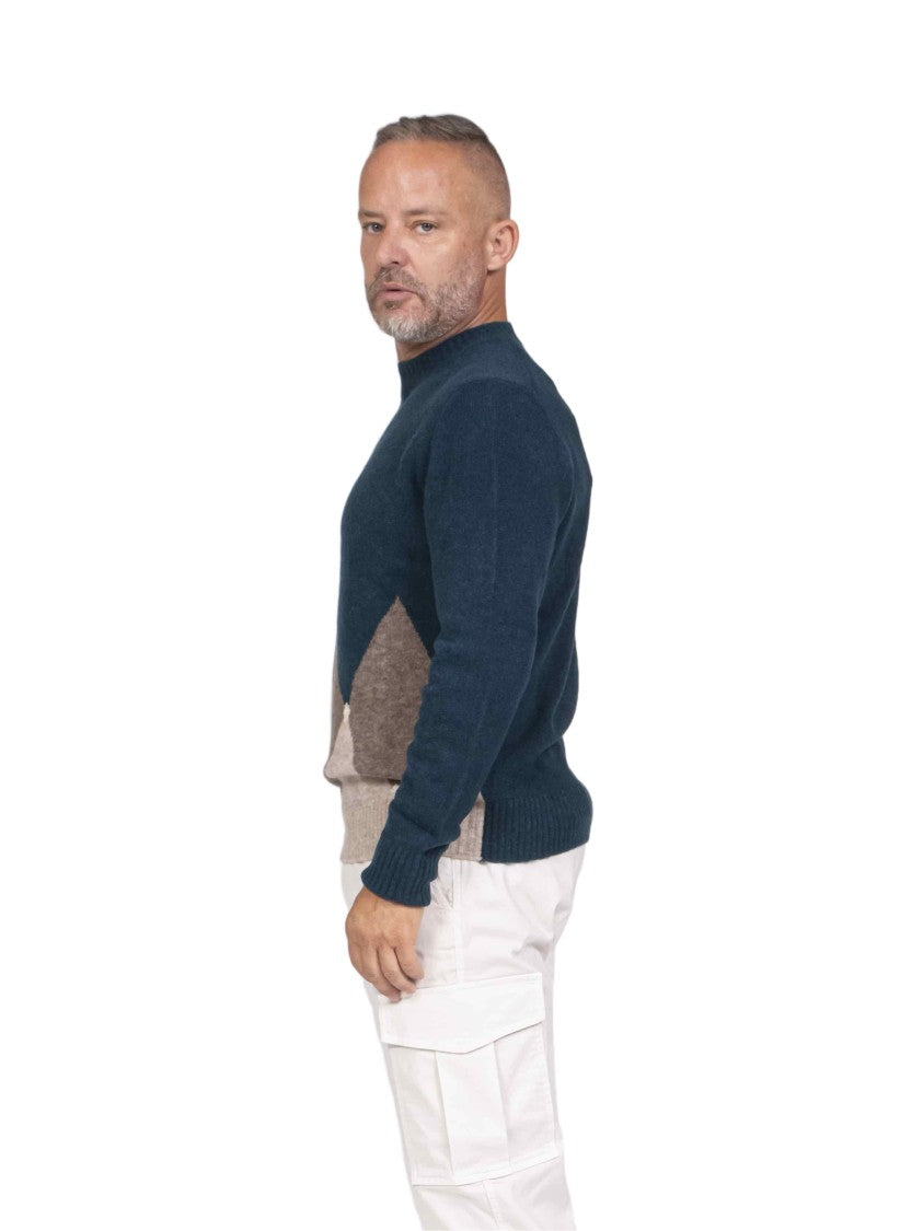 Ballantyne Argyle Knitted Crew Neck Sweater
