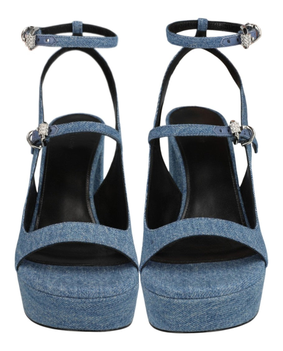 Givenchy Voyou Platform Sandals In Denim