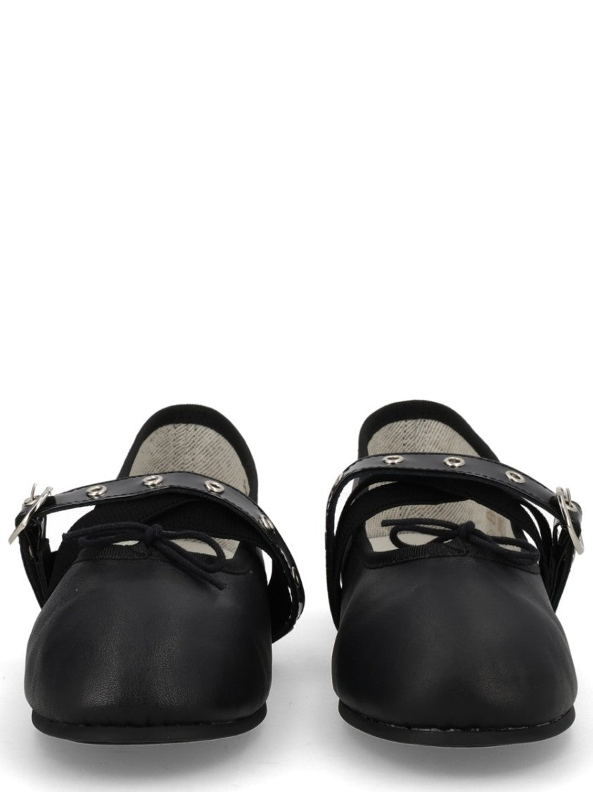 Repetto Ballet Twist Mary Jane Bow Leather Flats