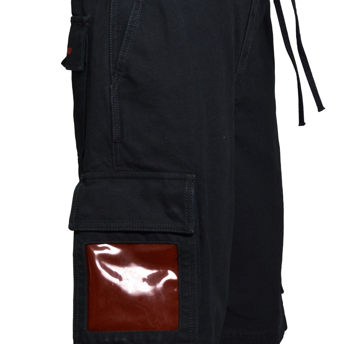 44 Label Group Id Cargo Bermuda Shorts In Black Cotton