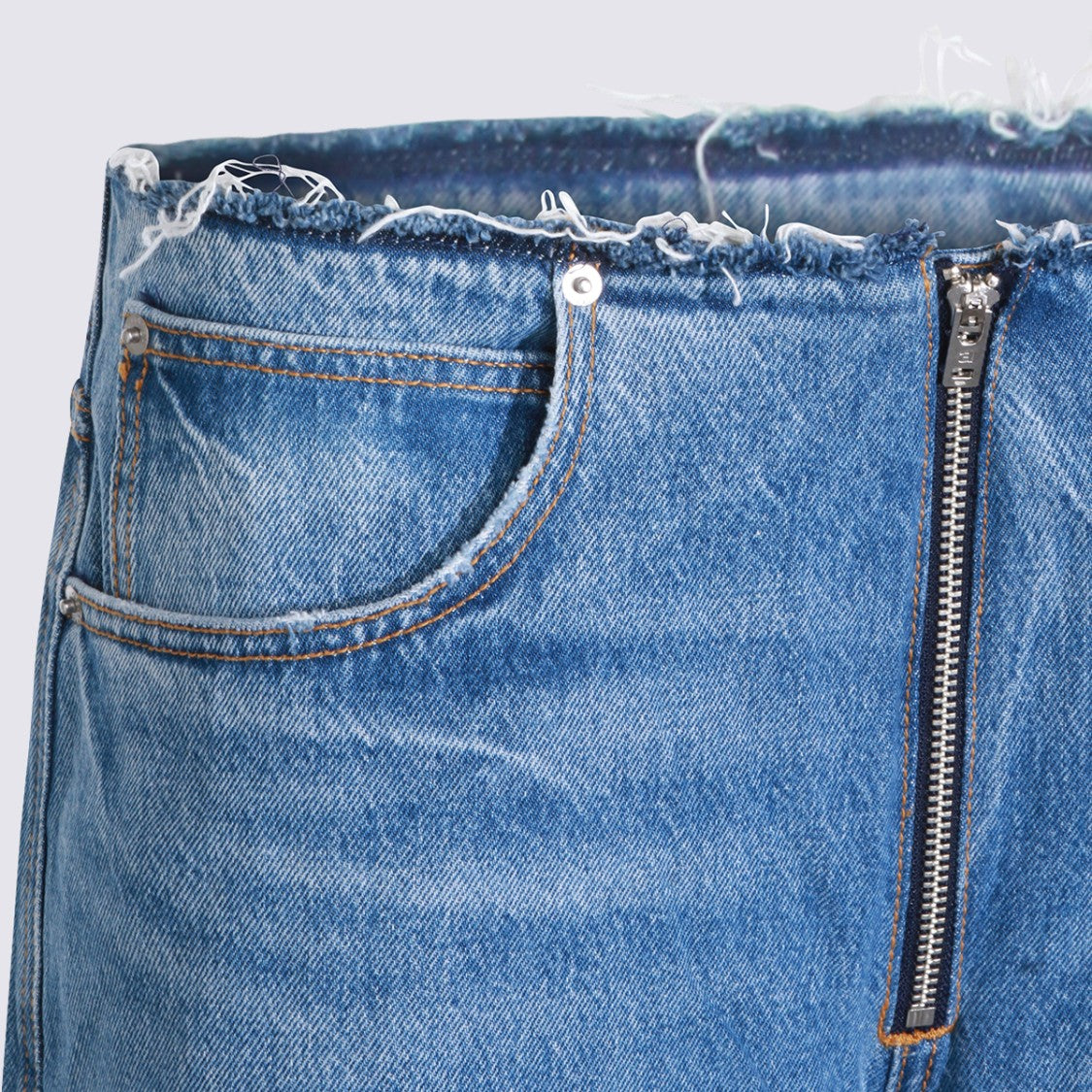 Alexander Wang Vintage Marbled Blue Cotton Jeans