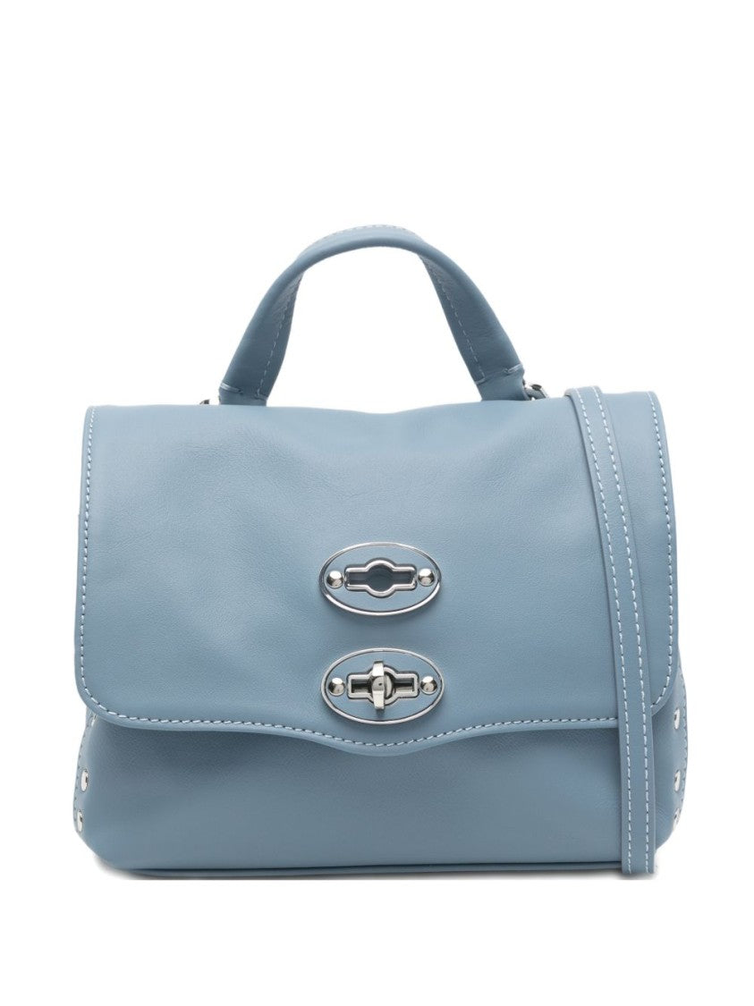Zanellato Light Blue Studded Strap Shoulder Bag