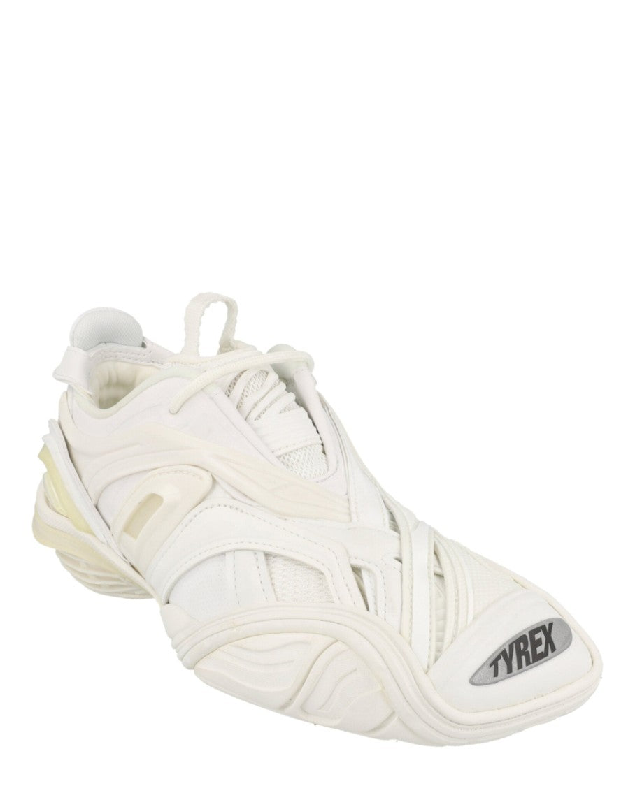 Balenciaga Tyrex Low-Top Sneakers With Caged Design And Iridescent Logo