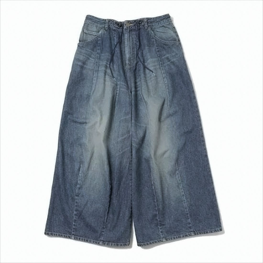 Needles Wide-Leg Straight Denim Pants With Vintage Wash