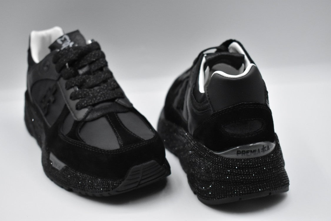 Premiata Sneakers With Smooth And Textured Finish