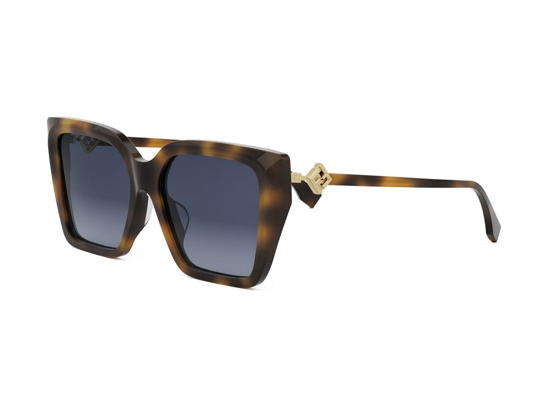 Fendi Tortoiseshell Fe40161f Acetate Square Sunglasses