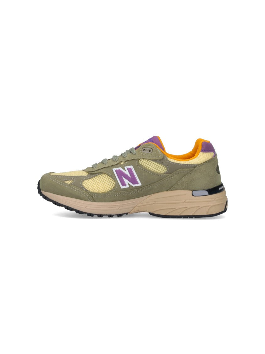 New Balance Suede Sneakers With Breathable Mesh And Accented Logos