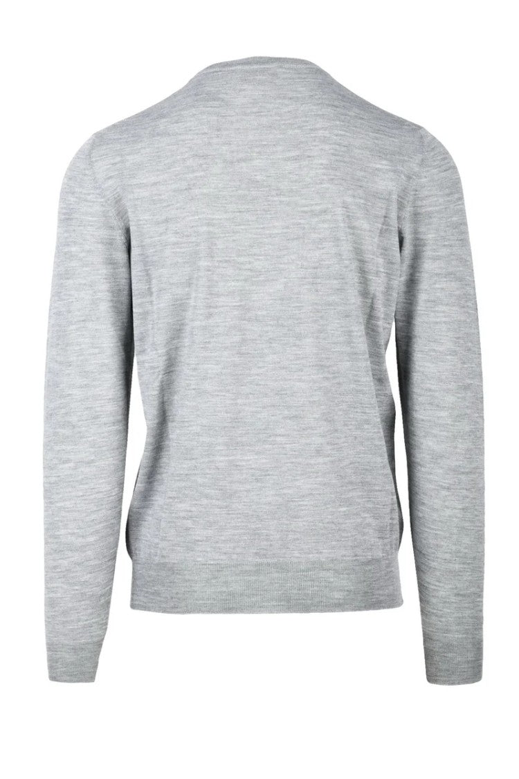 Filippo De Laurentiis Mouse Grey Merino Wool Men's Crewneck Sweater