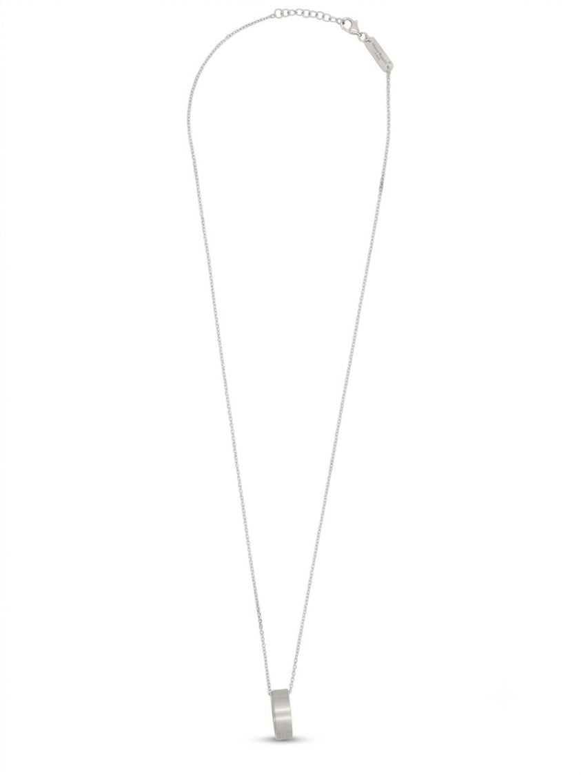 Maison Margiela Polished Brass Necklace With Curved Pendant
