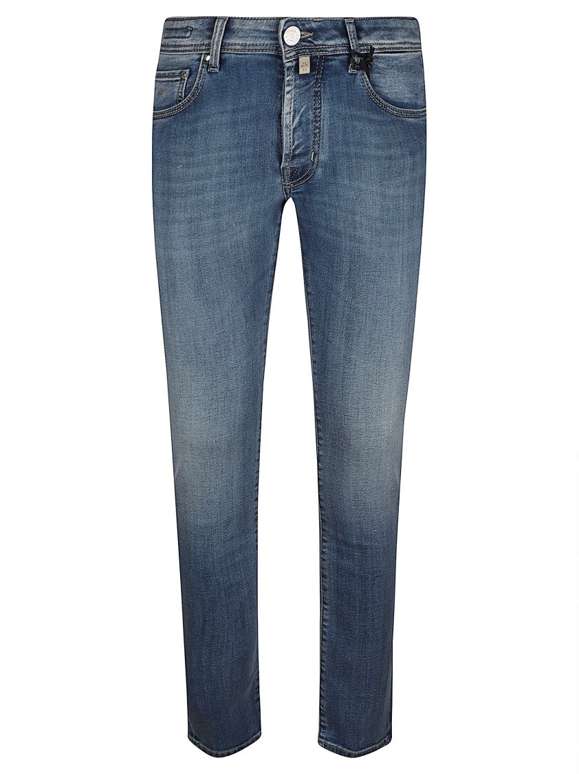 Jacob Cohen Nick Distressed Slim-Fit Five-Pocket Jeans