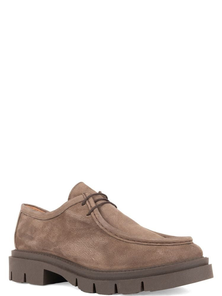Sergio Moretti Brown Matte Leather Chunky Sole Loafers